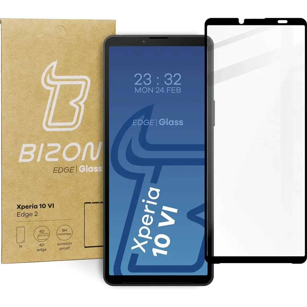 Szkło hartowane Bizon Glass Edge 2 do Sony Xperia 10 VI czarne