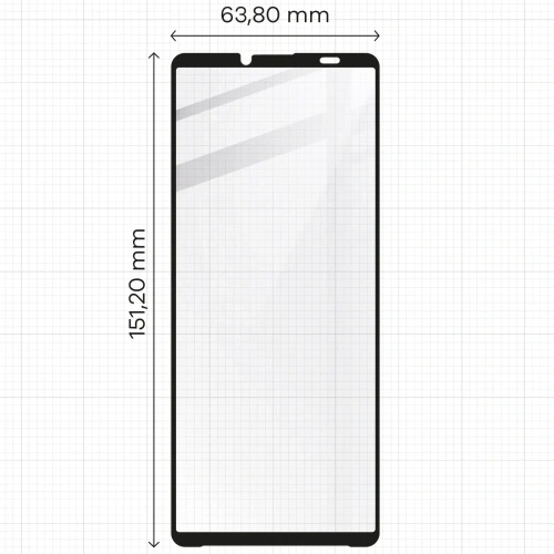 Buy Bizon Glass Edge 2 Sony Xperia 10 VI black - BIZ5176 - {ean13} - Home Screen Store Europe