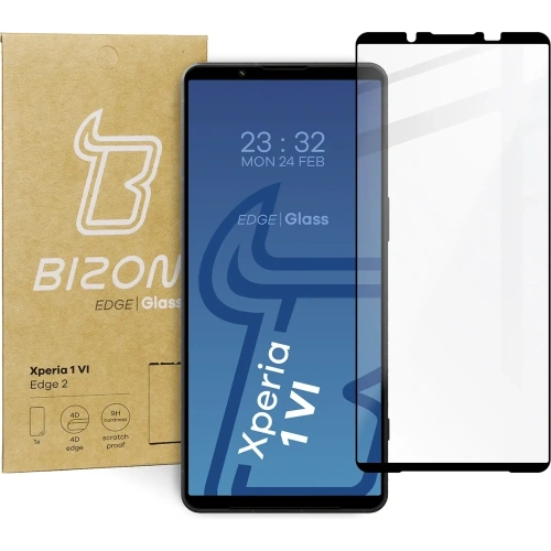 Buy Bizon Glass Edge 2 Sony Xperia 1 VI black - BIZ5179 - {ean13} - Home Screen Store Europe