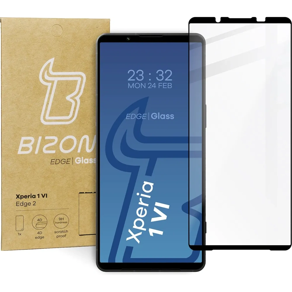 Szkło hartowane Bizon Glass Edge 2 do Sony Xperia 1 VI czarne