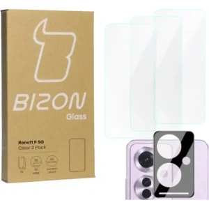 BIZON Clear 3x screen glass + camera glass Oppo Reno11 F 5G