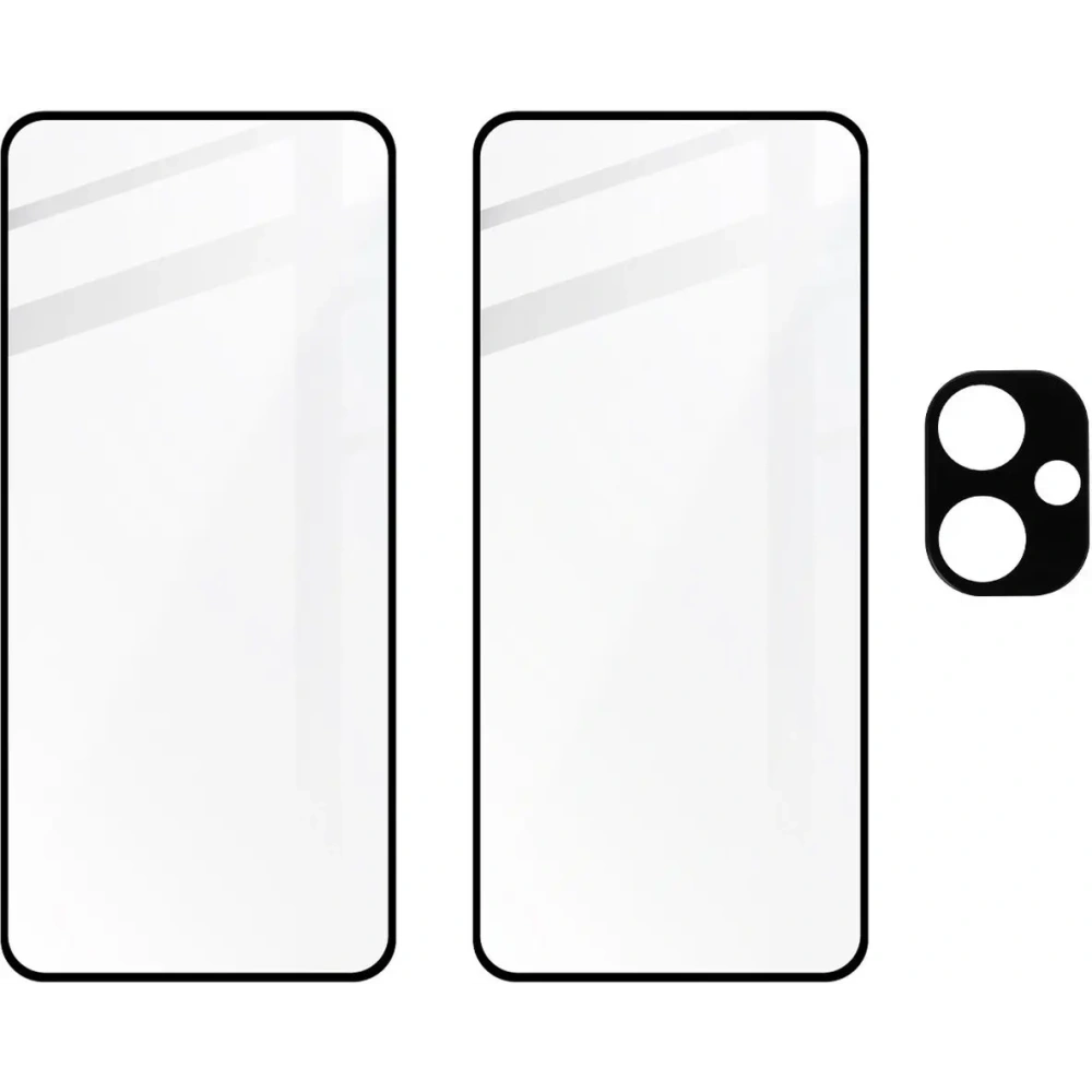 Szkło hartowane Bizon Glass Edge 2 3D Pack - [2 PACK] + ochrona na obiektyw Xiaomi Redmi Note 13 Pro+ 5G czarne