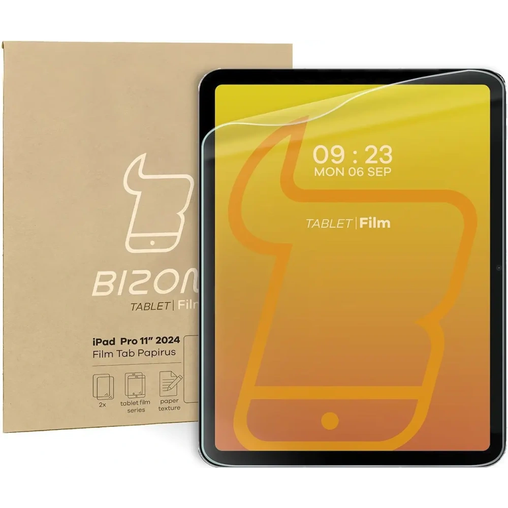 Folia imitująca papier Bizon Film Tab Papirus do iPad Pro 11" 5 gen. 2024 [2 PACK]