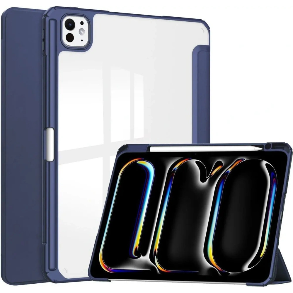 Etui Bizon Case Tab Clear Matt do iPad Pro 11" 5 gen. 2024 granatowe