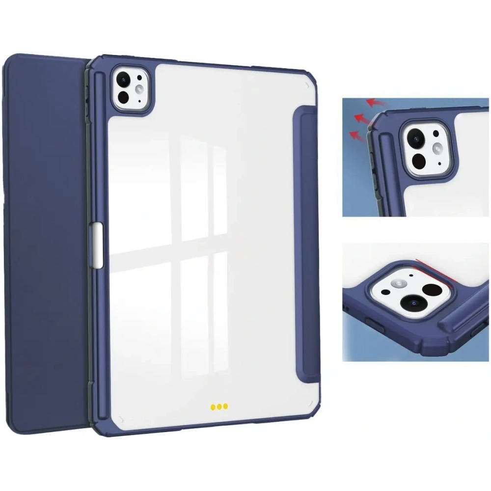 Etui Bizon Case Tab Clear Matt do iPad Pro 11" 5 gen. 2024 granatowe