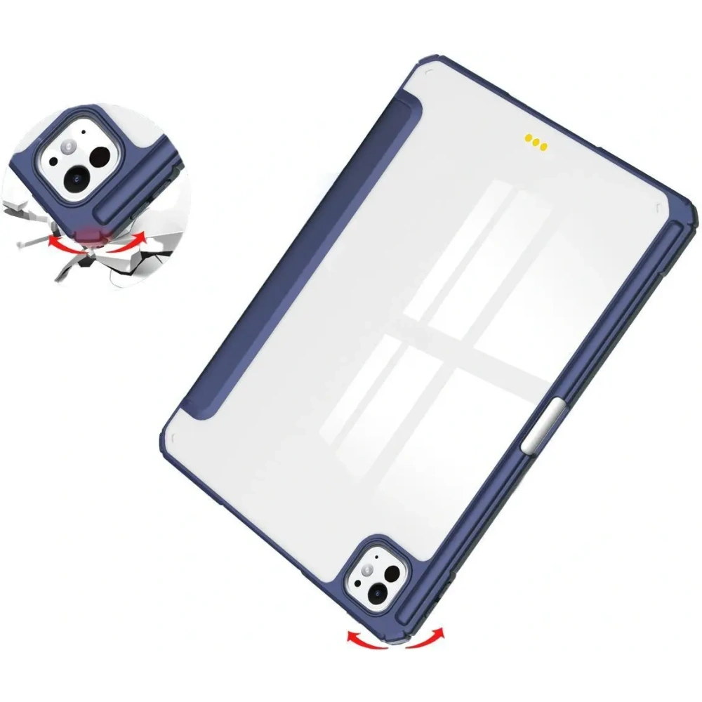 Etui Bizon Case Tab Clear Matt do iPad Pro 11" 5 gen. 2024 granatowe