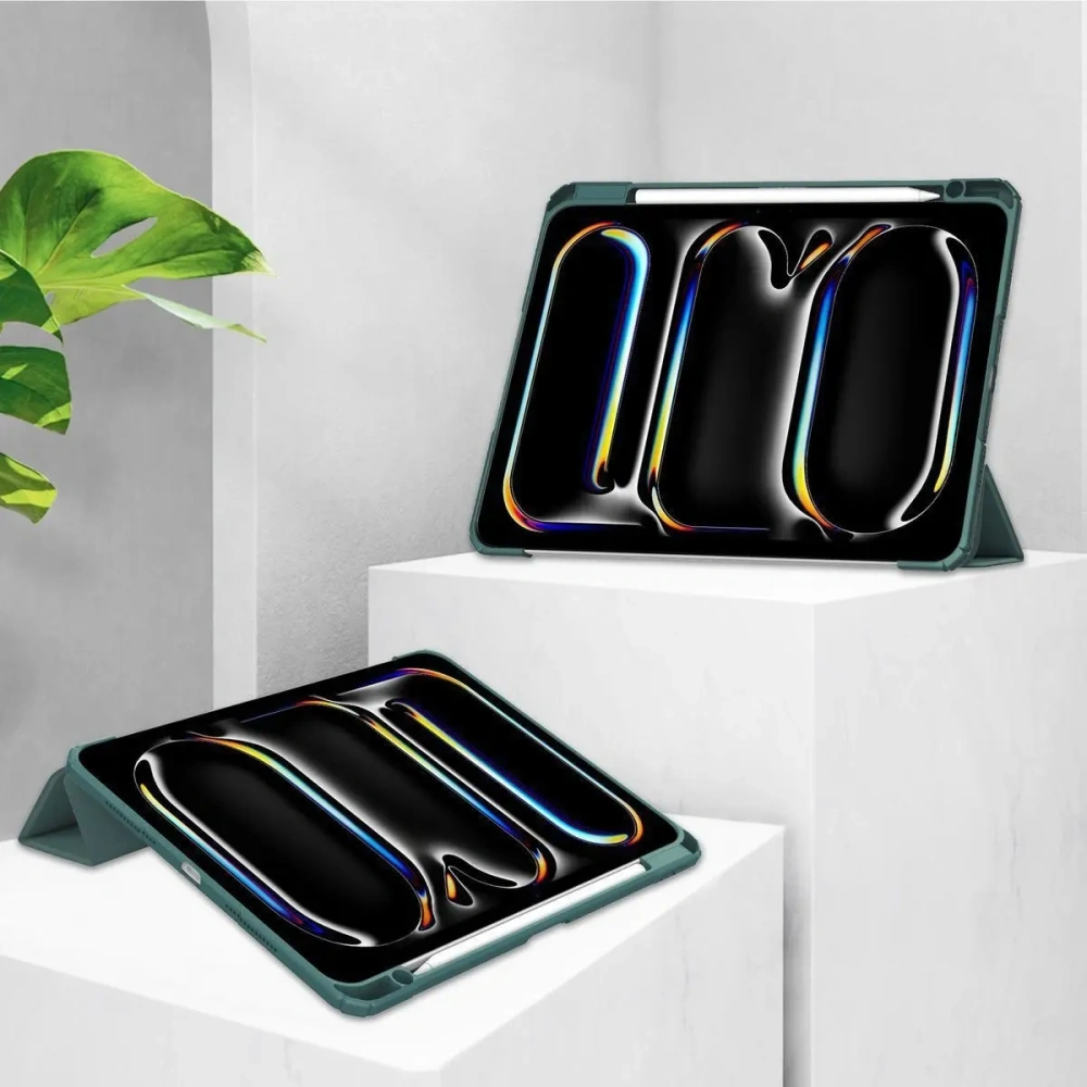 Etui Bizon Case Tab Clear Matt do iPad Pro 11" 5 gen. 2024 ciemnozielone