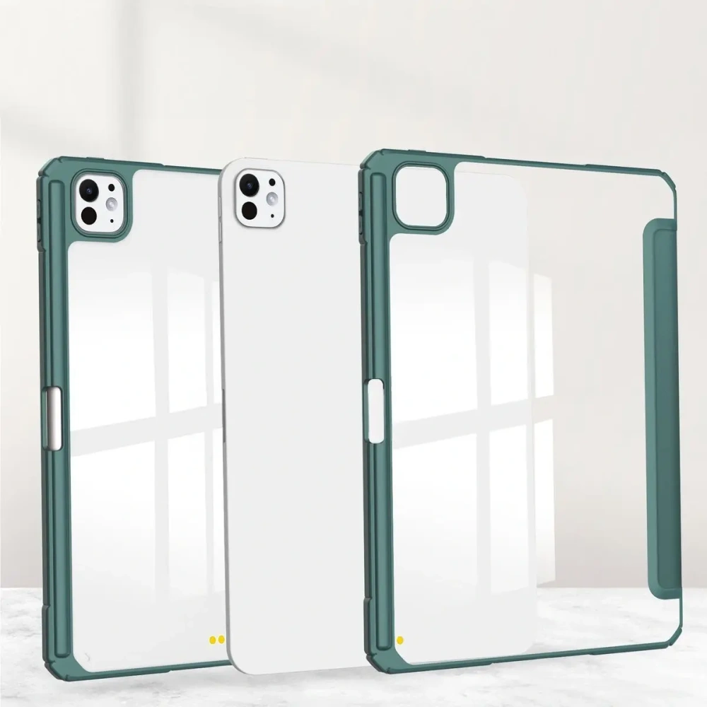 Etui Bizon Case Tab Clear Matt do iPad Pro 11" 5 gen. 2024 ciemnozielone