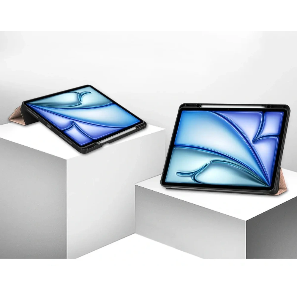 Etui Bizon Case Tab Lizard do iPad Air 13" 2024 różowozłote