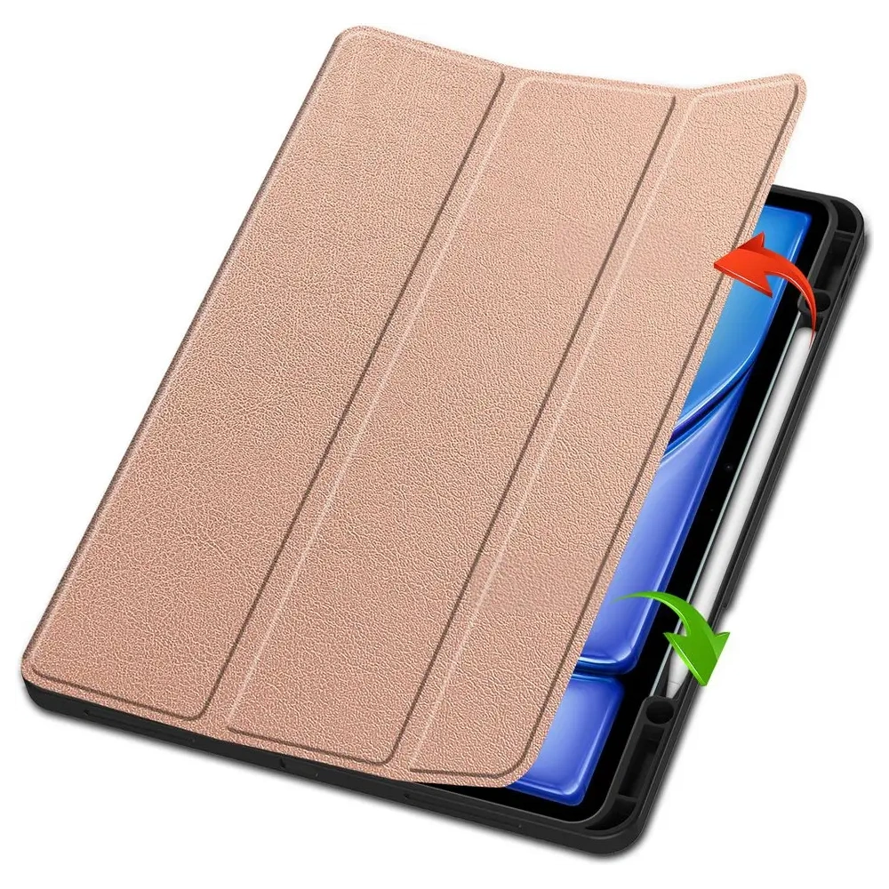 Etui Bizon Case Tab Lizard do iPad Air 13" 2024 różowozłote