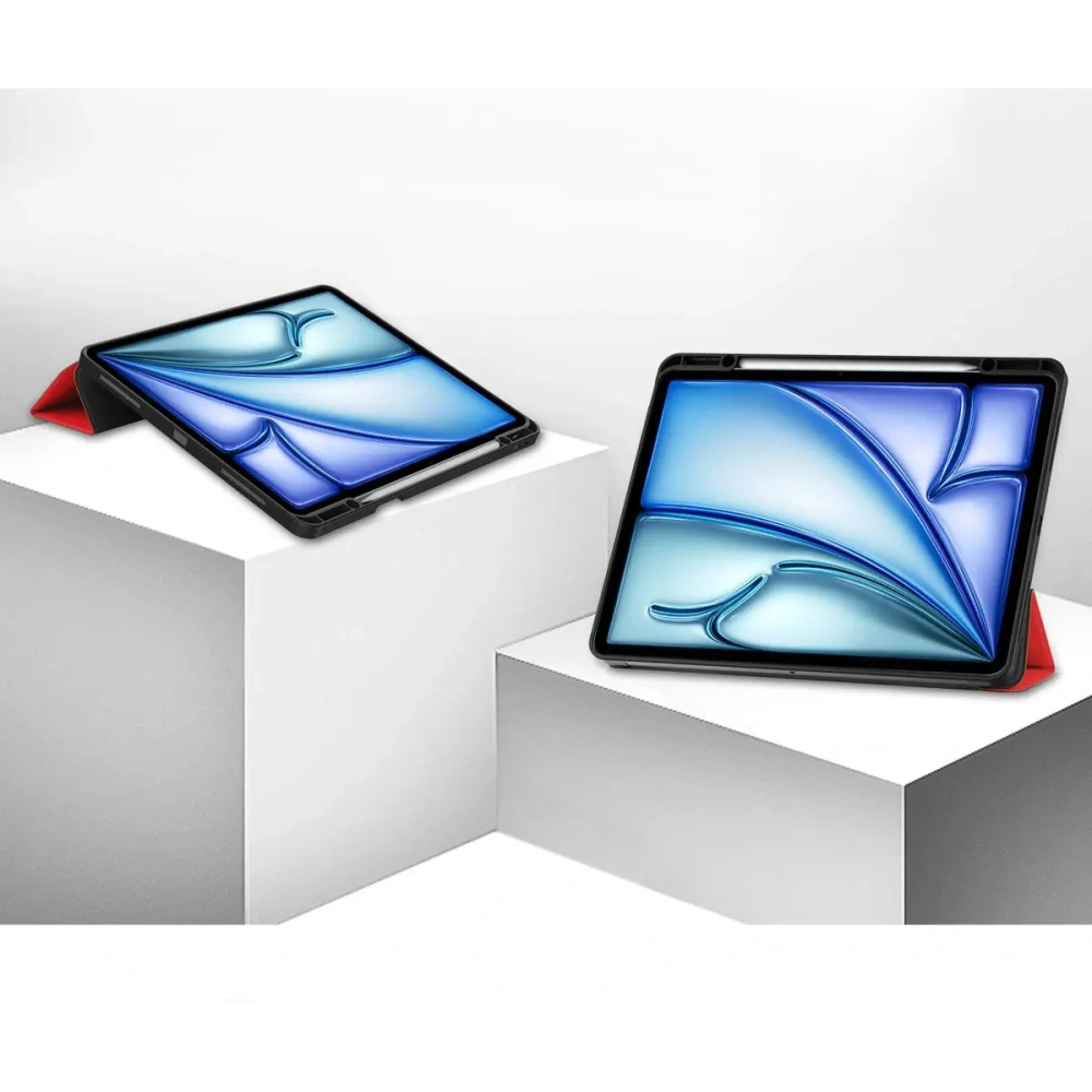 Etui Bizon Case Tab Lizard do iPad Air 13" 2024 czerwone