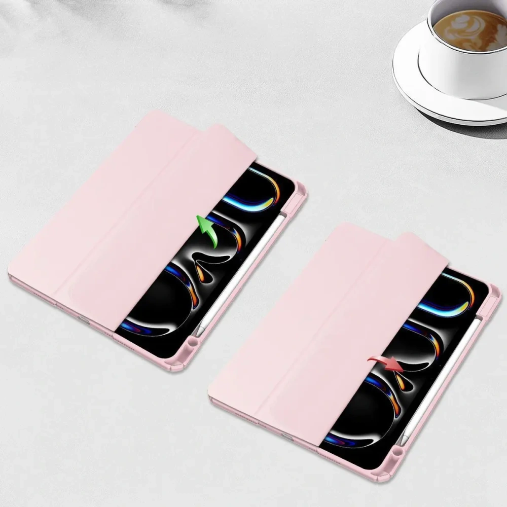 Etui Bizon Case Tab Clear Matt do iPad Pro 11" 5 gen. 2024 różowe