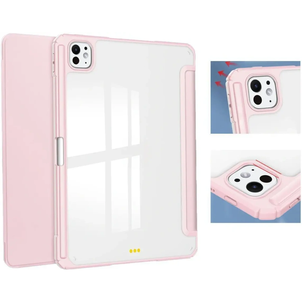 Etui Bizon Case Tab Clear Matt do iPad Pro 11" 5 gen. 2024 różowe