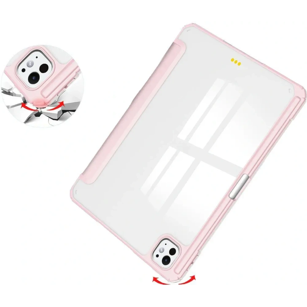 Etui Bizon Case Tab Clear Matt do iPad Pro 11" 5 gen. 2024 różowe