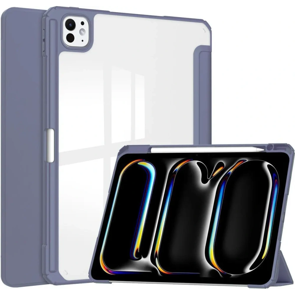 Etui Bizon Case Tab Clear Matt do iPad Pro 11" 5 gen. 2024 lawendowe