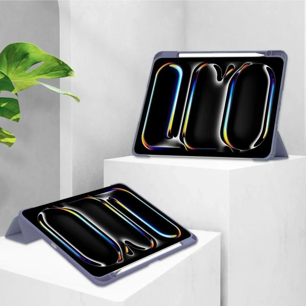 Etui Bizon Case Tab Clear Matt do iPad Pro 11" 5 gen. 2024 lawendowe