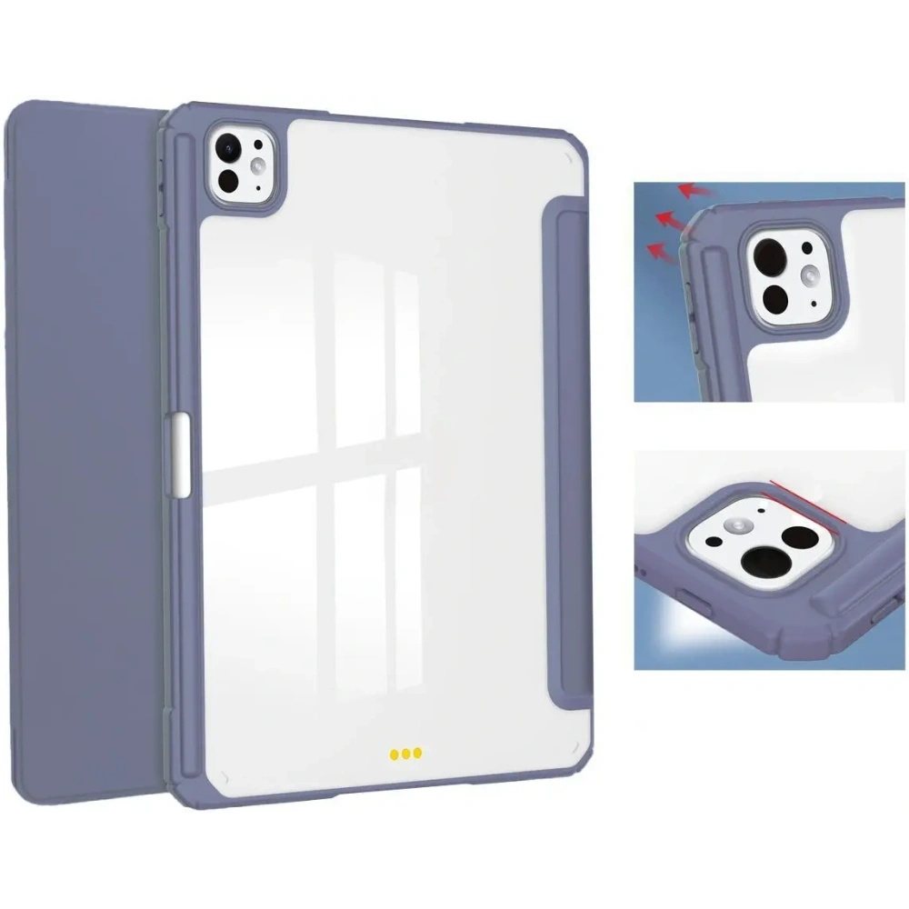 Etui Bizon Case Tab Clear Matt do iPad Pro 11" 5 gen. 2024 lawendowe