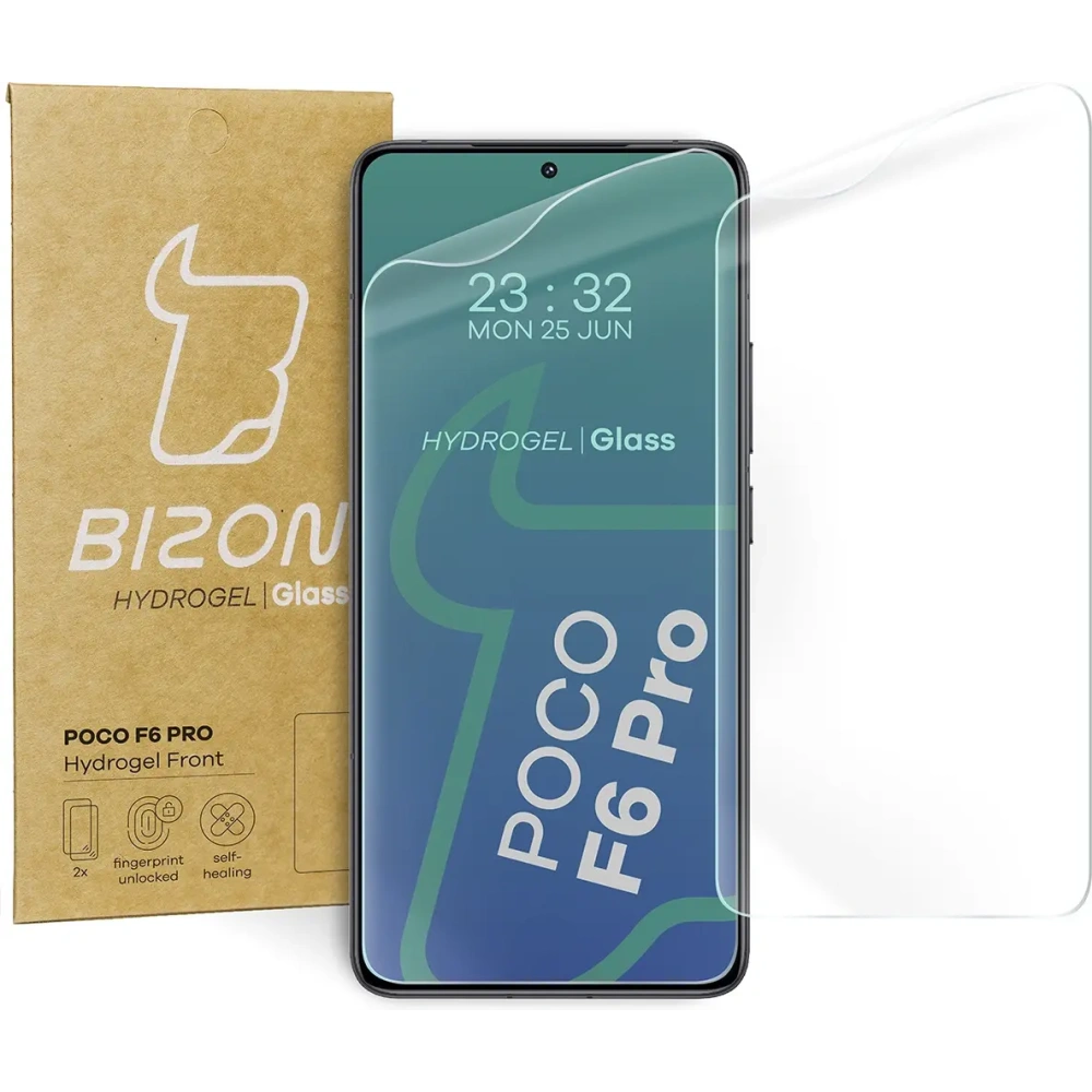 Folia hydrożelowa na ekran Bizon Glass Hydrogel Front do Xiaomi Poco F6 Pro [2 PACK]
