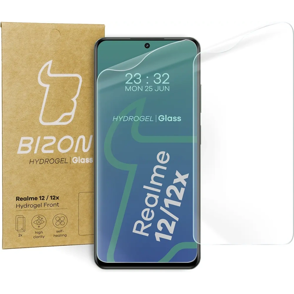 Folia hydrożelowa na ekran Bizon Glass Hydrogel Front do Realme 12 5G/12x 5G [2 PACK]