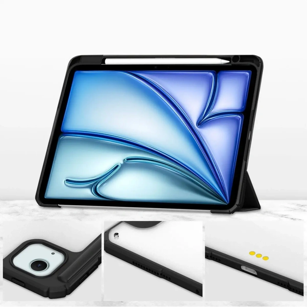 Etui Bizon Case Tab Clear Matt do iPad Air 13" 2024 czarne