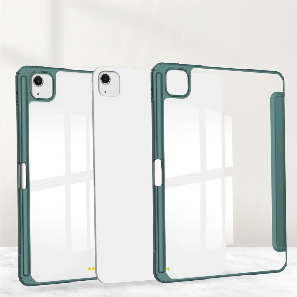 Etui Bizon Case Tab Clear Matt do iPad Air 13" 2024 ciemnozielone