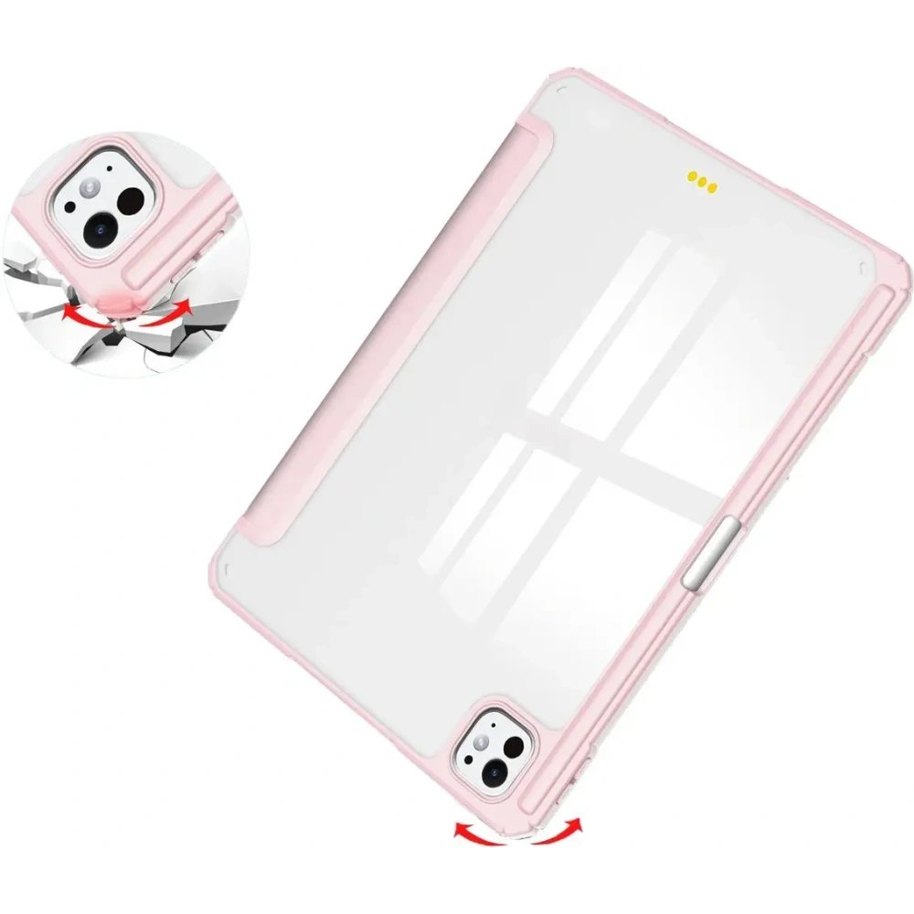 Etui Bizon Case Tab Clear Matt do iPad Pro 13" 7 gen. 2024 różowe