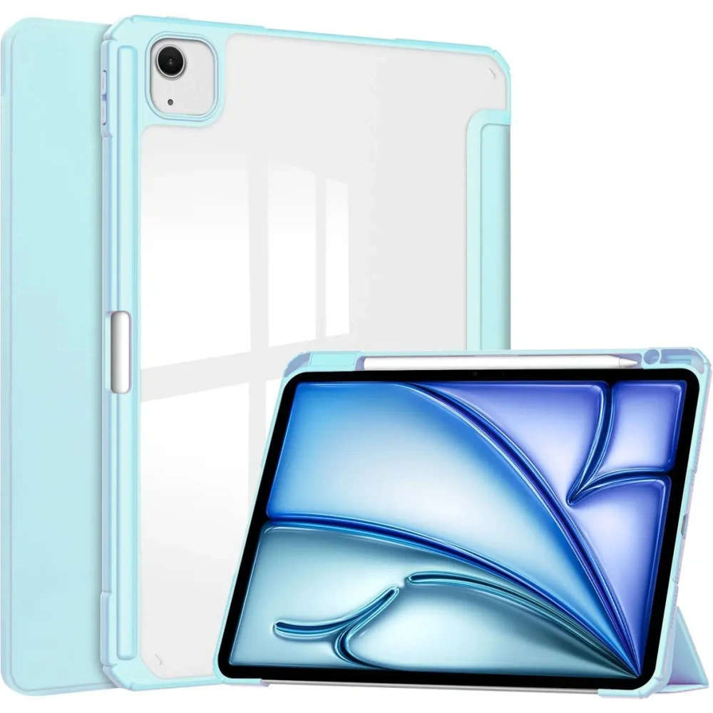 Etui Bizon Case Tab Clear Matt do iPad Air 13" 2024 błękitne