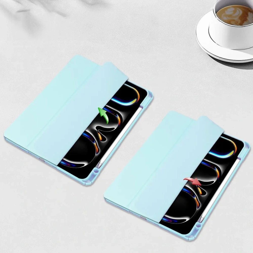 Etui Bizon Case Tab Clear Matt do iPad Pro 13" 7 gen. 2024 błękitne