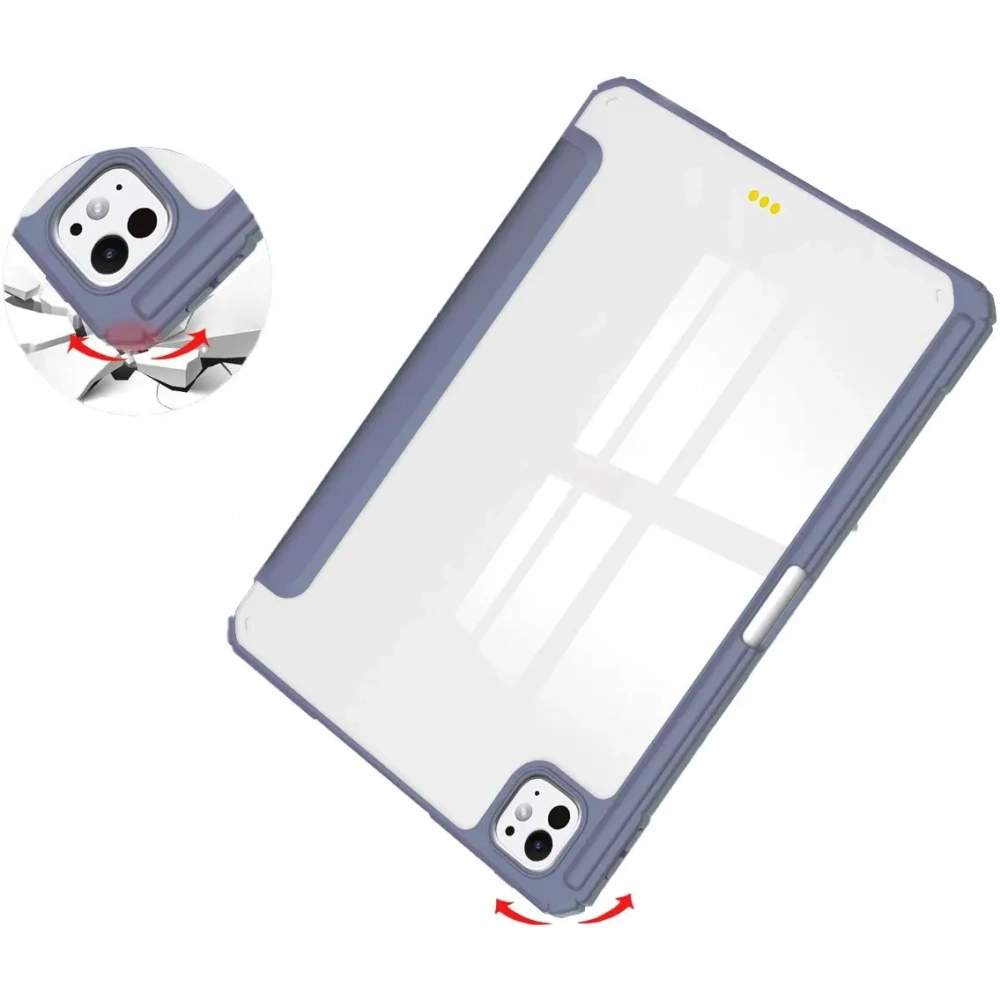 Etui Bizon Case Tab Clear Matt do iPad Pro 13" 7 gen. 2024 lawendowe