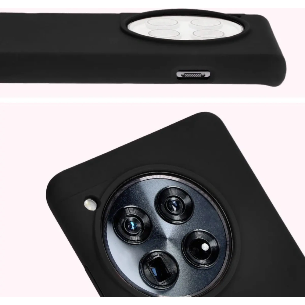 Silikonowe etui Bizon Soft Case do OnePlus 12 czarne