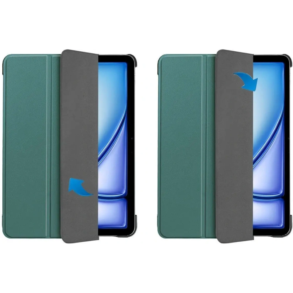 Etui Bizon Case Tab Croc do iPad Air 13" M2 2024 ciemnozielone