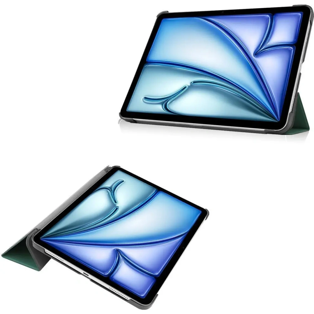 Etui Bizon Case Tab Croc do iPad Air 13" M2 2024 ciemnozielone