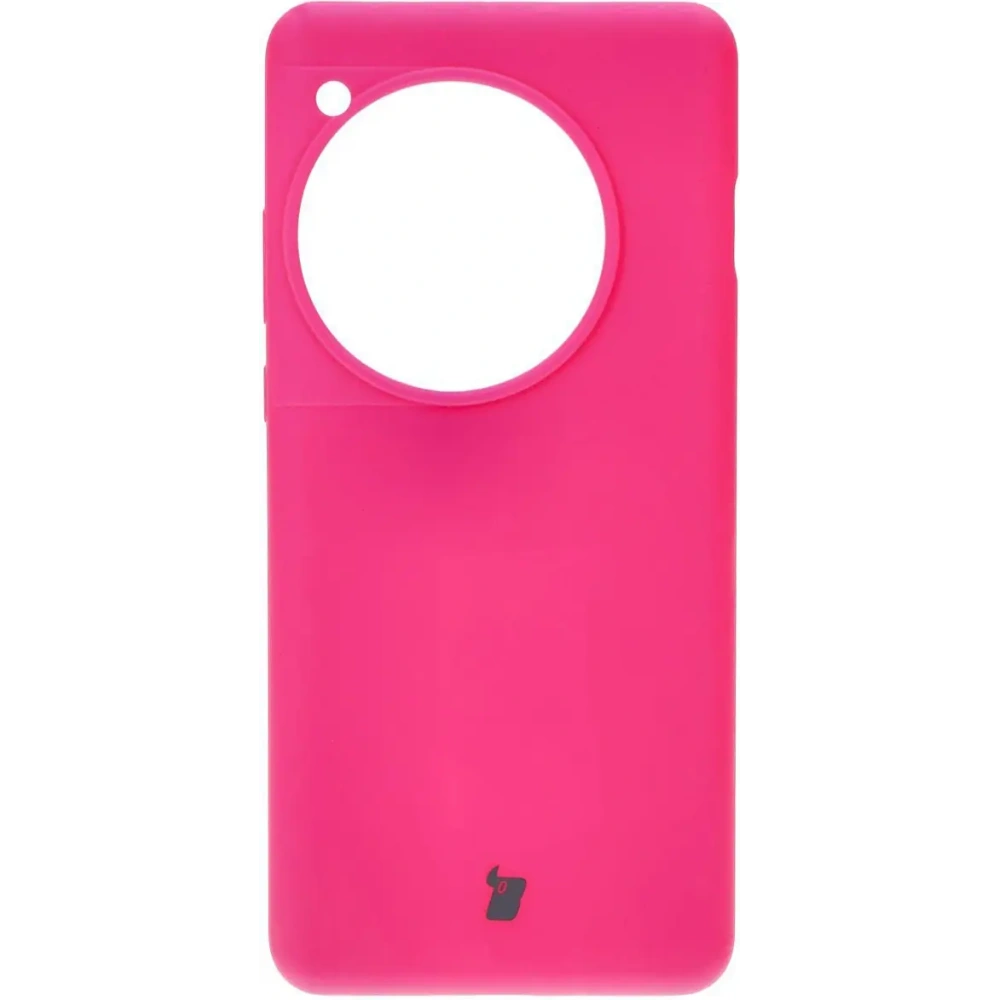Silikonowe etui Bizon Soft Case do OnePlus 12 neonowo-różowe