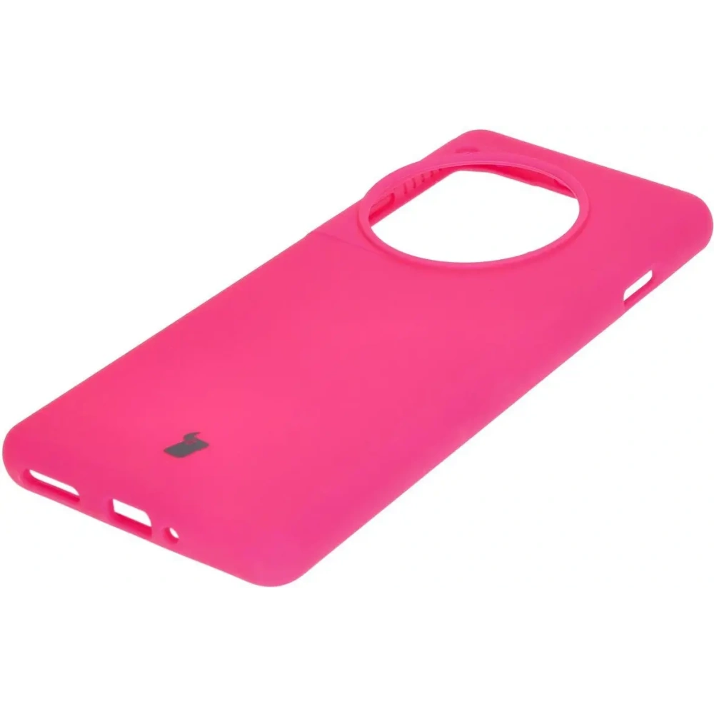 Silikonowe etui Bizon Soft Case do OnePlus 12 neonowo-różowe