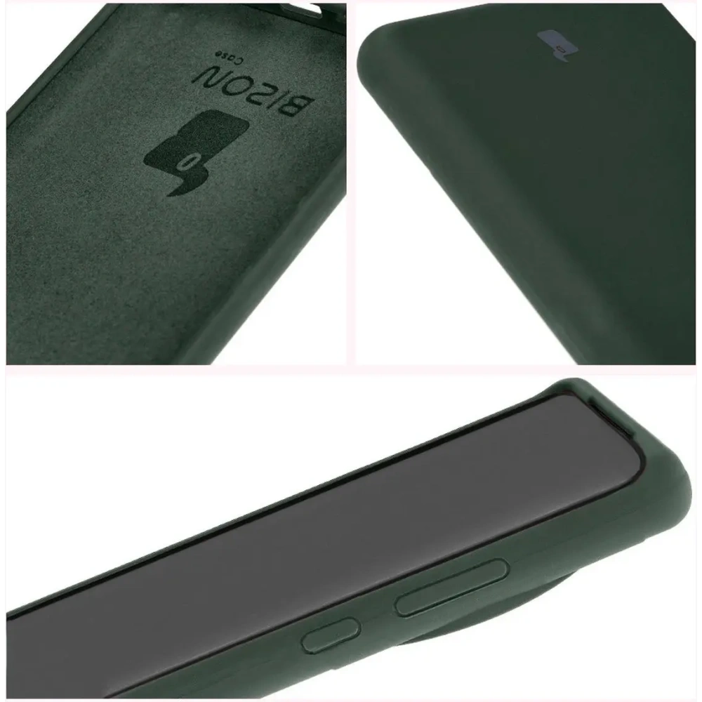 Silikonowe etui Bizon Soft Case do OnePlus 12 ciemnozielone
