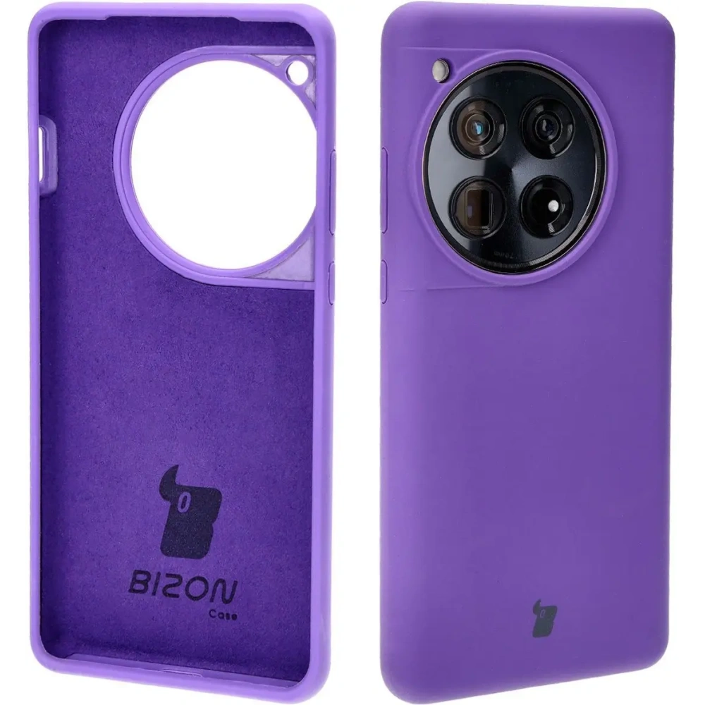 Silikonowe etui Bizon Soft Case do OnePlus 12 fioletowe
