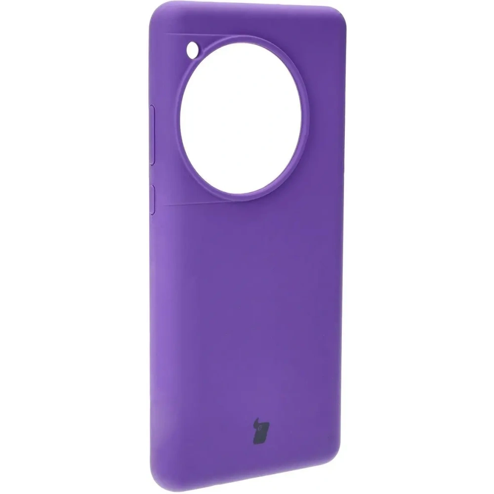 Silikonowe etui Bizon Soft Case do OnePlus 12 fioletowe