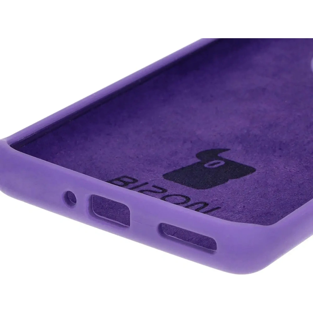 Silikonowe etui Bizon Soft Case do OnePlus 12 fioletowe