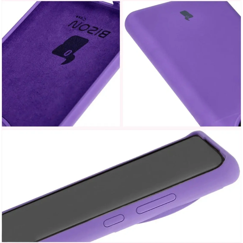 Silikonowe etui Bizon Soft Case do OnePlus 12 fioletowe