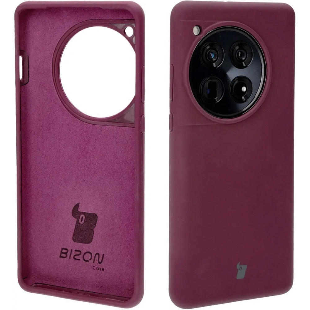 Silikonowe etui Bizon Soft Case do OnePlus 12 ciemnofioletowe