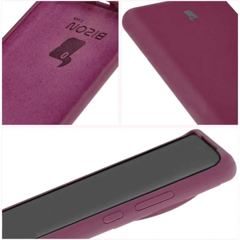 Silikonowe etui Bizon Soft Case do OnePlus 12 ciemnofioletowe