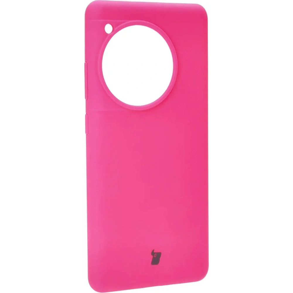 Silikonowe etui Bizon Soft Case do OnePlus 12R neonowo-różowe