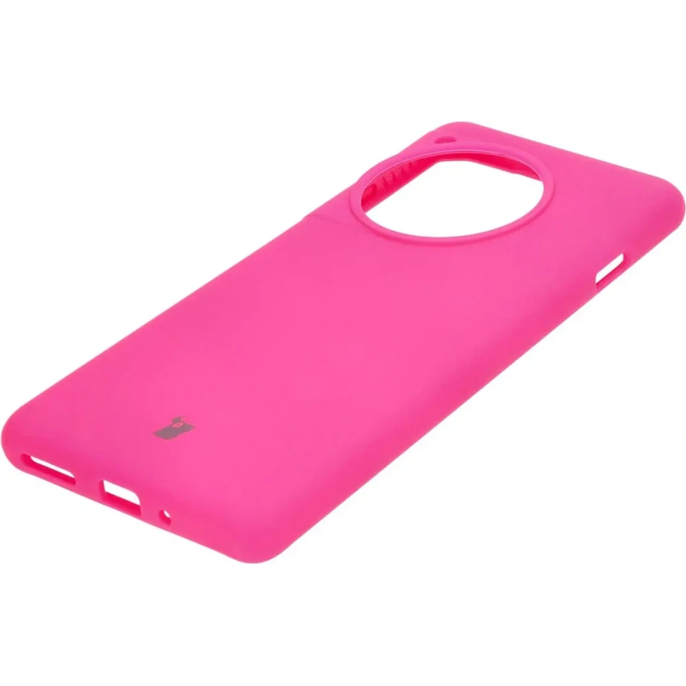Silikonowe etui Bizon Soft Case do OnePlus 12R neonowo-różowe