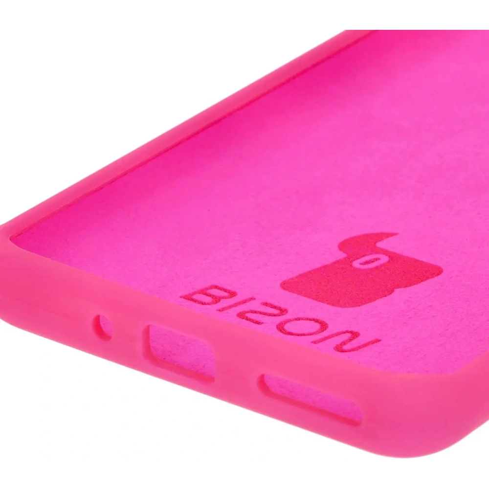 Silikonowe etui Bizon Soft Case do OnePlus 12R neonowo-różowe