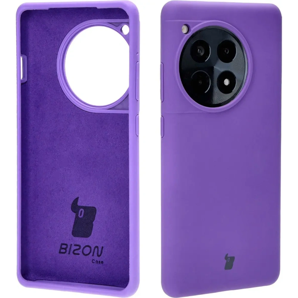 Silikonowe etui Bizon Soft Case do OnePlus 12R fioletowe