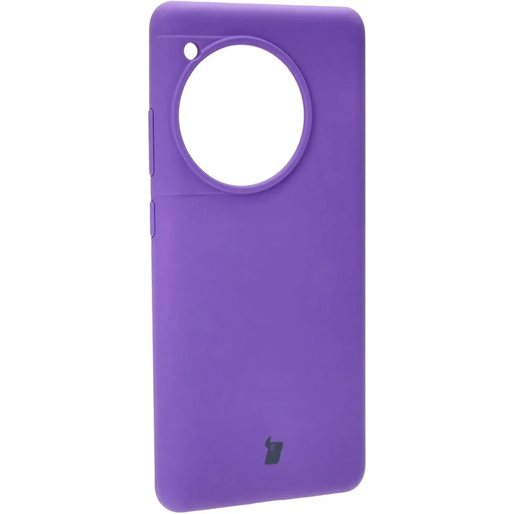 Silikonowe etui Bizon Soft Case do OnePlus 12R fioletowe