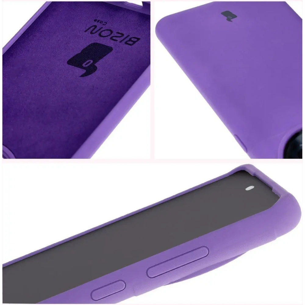 Silikonowe etui Bizon Soft Case do OnePlus 12R fioletowe