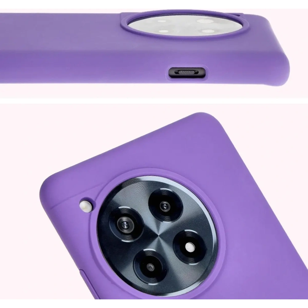 Silikonowe etui Bizon Soft Case do OnePlus 12R fioletowe
