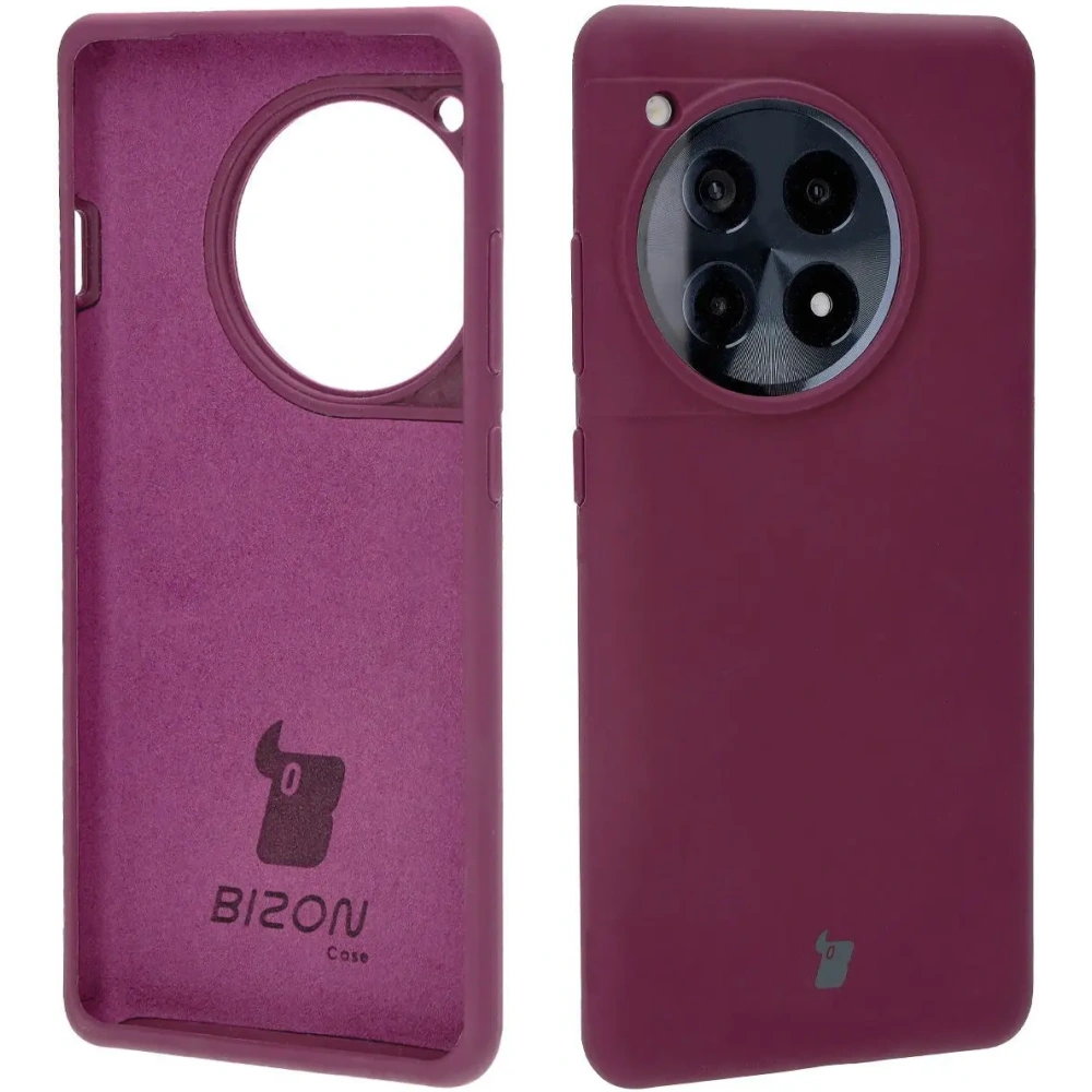 Silikonowe etui Bizon Soft Case do OnePlus 12R ciemnofioletowe