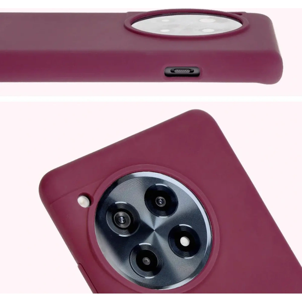 Silikonowe etui Bizon Soft Case do OnePlus 12R ciemnofioletowe